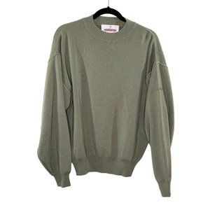 Obermeyer Sz S Vintage Wool Blend T-Bird Men's Sweater Olive